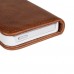 iPhone SE 5 5s - Top Quality Genuine Leather 2 in 1 Detachable Magnetic Flip Wallet Protective Phone Cover Case - Black